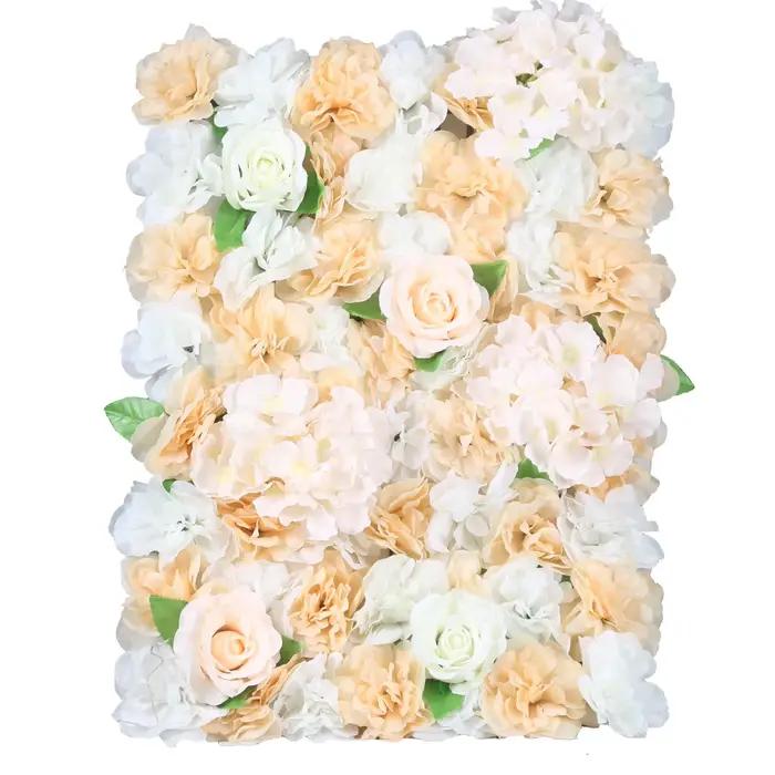 Mur de Fleurs Artificielles de 40x60cm, Accessoires de Photographie, Décoration Fausse Fleur, Arrière-Plan de Mariage