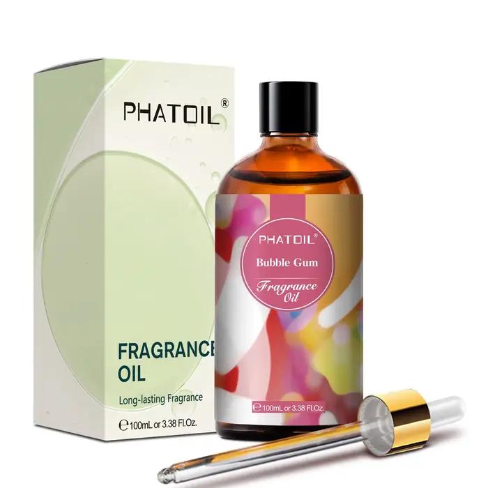 PHATOIL 100ml huile parfumée noix de coco et vanille gomme à bulles brise de mer blanc musc arôme huiles parfumées pour bougies fabrication de savon