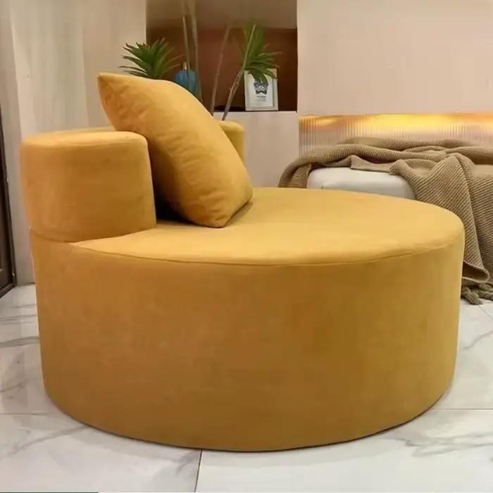 Canapé de sol rond minimaliste Tatami pour salon, canapé individuel en éponge pour couloir, mobilier de chambre moderne sans cadre