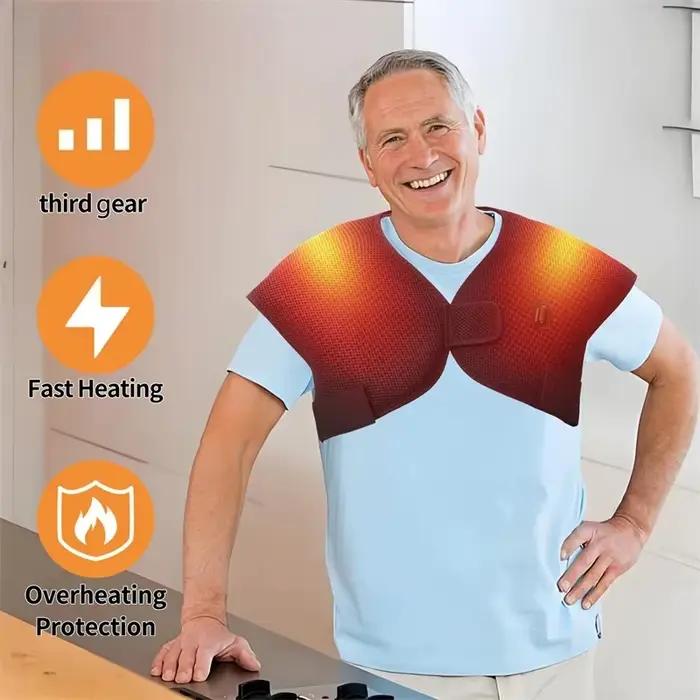 Gilet chauffant électrique pour les épaules et le dos, compresse chaude pour la relaxation musculaire, idéal pour le sommeil en hiver