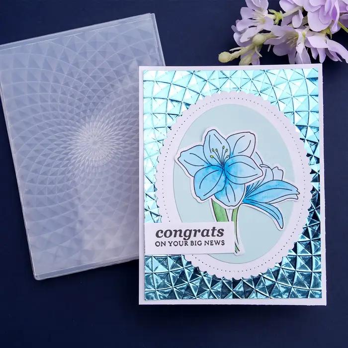 Motifs géométriques 3D gaufrage dossier Texture motif fond bricolage Scrapbook décoratif carton artisanat projet fabrication