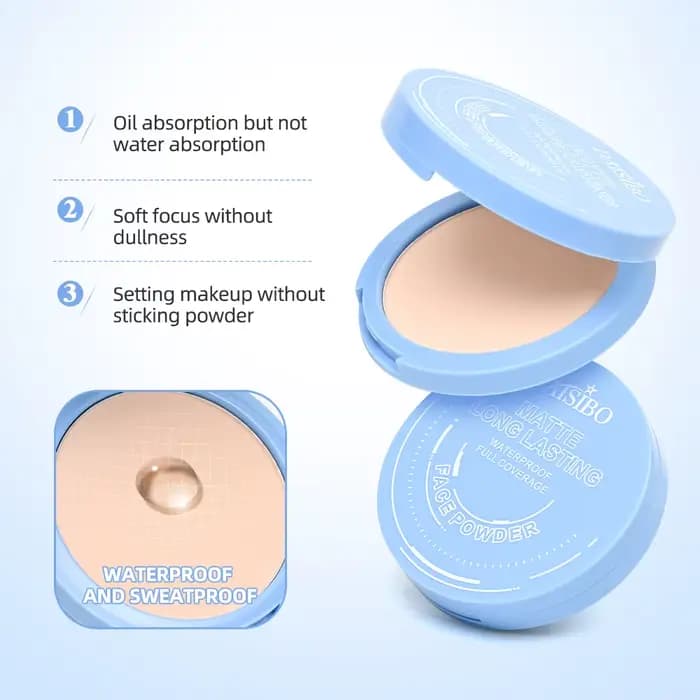 Poudre de visage mate longue tenue - 8 teintes