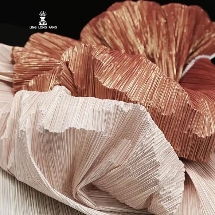 ATA YAKE-Tissu de style plissé nickel é, version améliorée, forme créative, matériel de décoration de scène DIY marijuana
