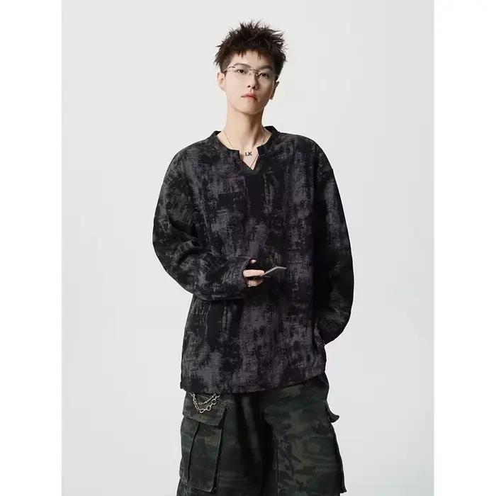 Chemise de base pour homme à col en V, nouvelle collection Printemps 2026, design tendance, polyvalente et chaude