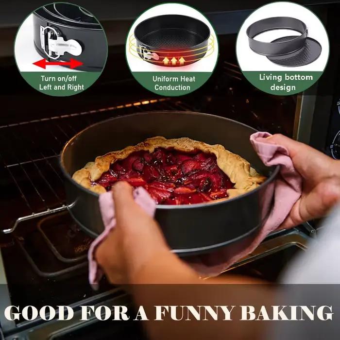 Moule à ressort antiadhésif pour gâteaux au fromage, rond, étanche, fond amovible, ustensiles de cuisson pour tarte, gâteau, Pizza et Quiches