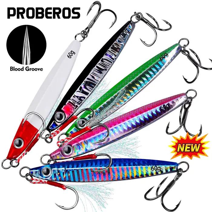 PROBEROS 1pc Leurre Artificiel en Métal, Appât Durable Bionique Rigide avec Design Réaliste, Accessoire Parfait pour la Pêche en Mer