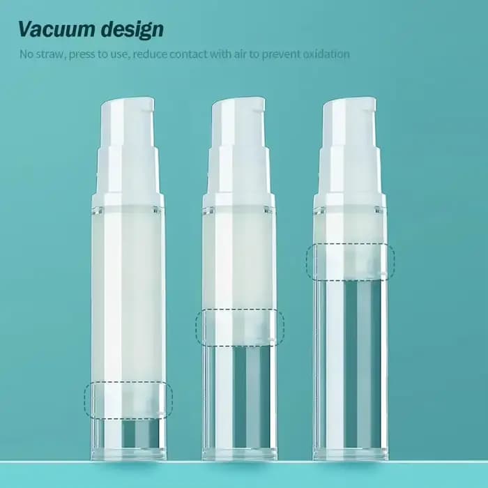 Bouteille à pompe à crème cosmétique transparente sans air