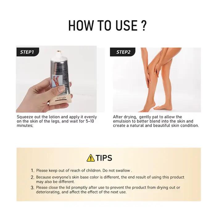 OCHEAL 100ml beauté jambe crème maquillage corps couverture longue durée imperméable correcteur peau ton blé Tan marron fond de teint liquide