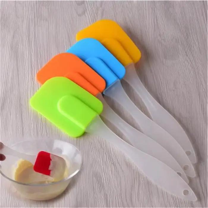 Petits outils de pâtisserie, spatule en Silicone, grattoir de cuisson crème, manche de beurre, brosse à gâteaux, ustensile de cuisine de 18CM