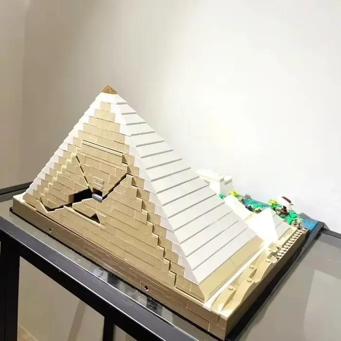Nouvel ensemble de construction de la Grande Pyramide de Gizeh de 1476 pièces, cadeau de Noël pour enfants et adultes, modèle de pyramide égyptienne à faire soi-même