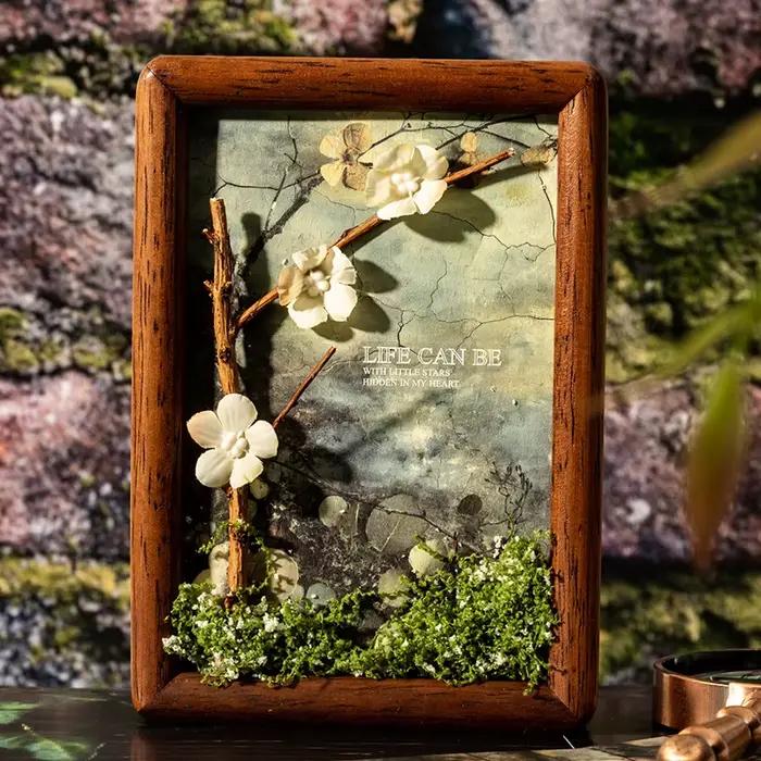Journal GO 16 pièces toucher de papier de matériau spécial texturé naturel thème naturel Collage fond papier Scrapbooking actifs