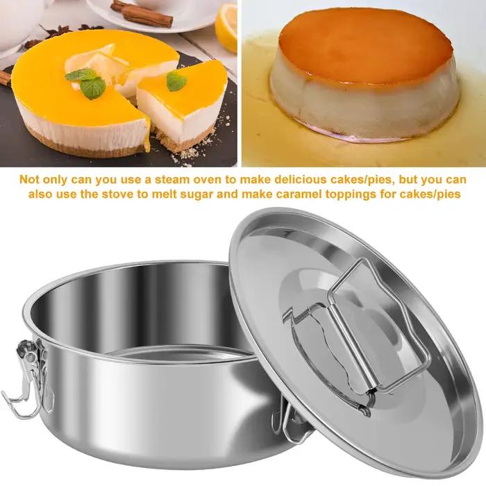 Ensemble de moules à gâteau ronds en acier inoxydable, moule à flan, moule à gâteau au fromage pour chocolat, fournitures de cuisine, 1,5 QT