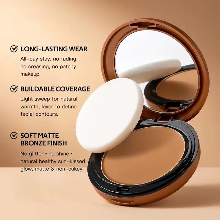 Poudre compacte bronzante effet mat doux