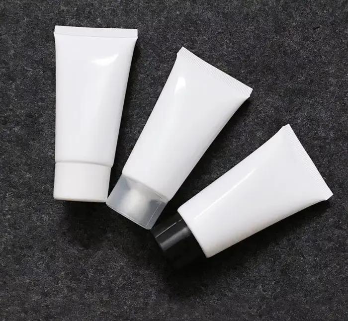 Tube doux au beurre de lavage blanc, crème pour les mains, crème de nuit, talk-UV, sérum 80,émulsion, essence, emballage de tuyau cosmétique, 50ml, 60ml