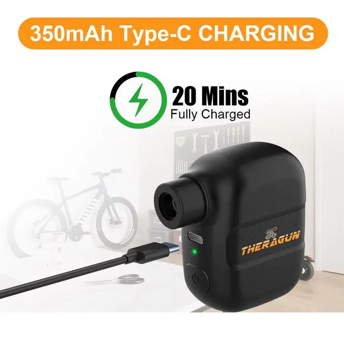 Mini pompe à vélo Portable, gonfleur d'air électrique Rechargeable 100PSI 5V, accessoires de vélo de Type C pour pneus de vélo Schrader Presta.