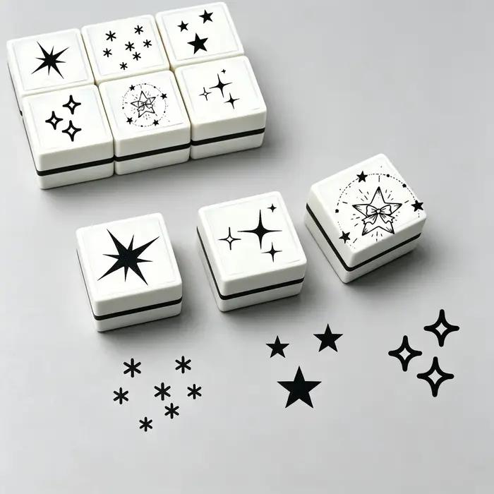 Sceaux de la série Creative Star avec plusieurs motifs d'étoiles personnalisés, tampons de motivation en forme d'étoile