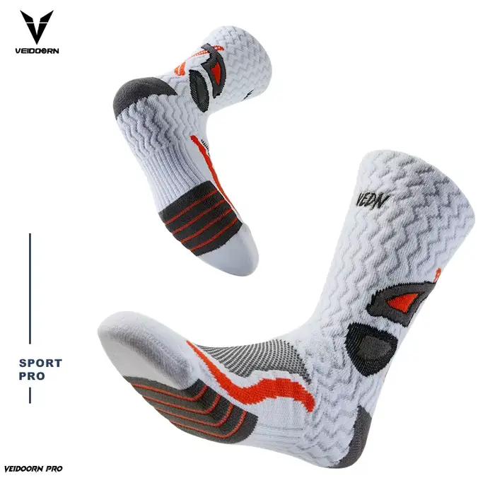 Chaussettes de Sport à fond de serviette pour hommes 9-12, respirantes, antidérapantes, coupe haute, chaussettes de basket-ball, Absorption d'humidité
