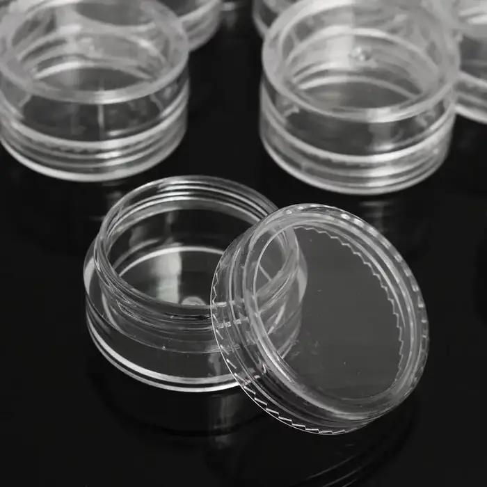 Pot de crème transparente pour échantillons