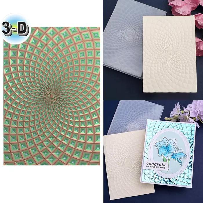 Motifs géométriques 3D gaufrage dossier Texture motif fond bricolage Scrapbook décoratif carton artisanat projet fabrication