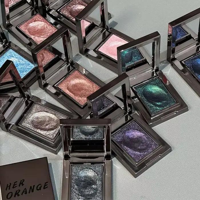Palette de fards à paupières caméléon vert foncé, nacrée et scintillante pour maquillage durable et facile à appliquer, résistant à l'eau, pour femmes et occasions spéciales