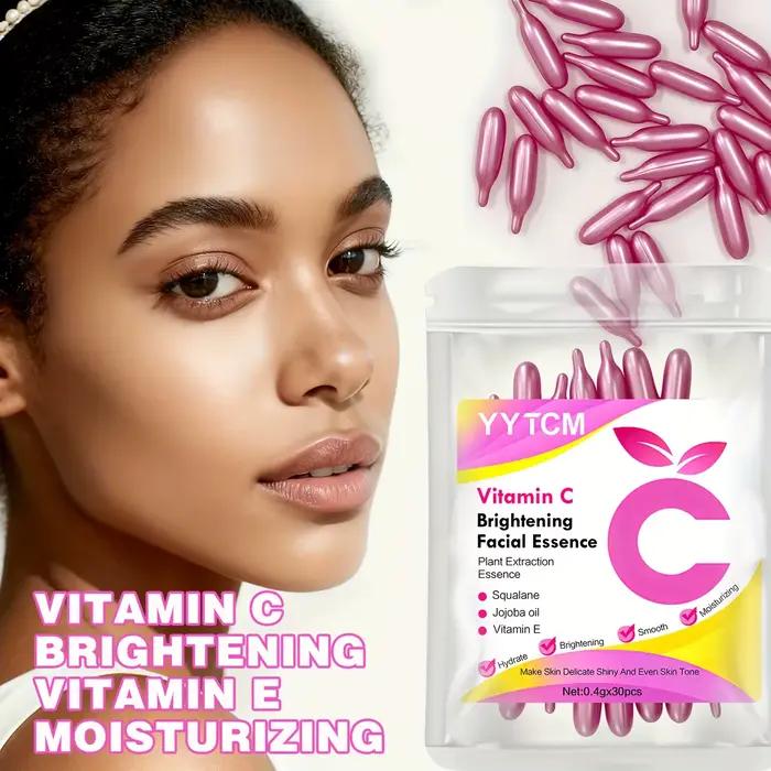 Essence en capsules éclaircissante et hydratante à la vitamine C