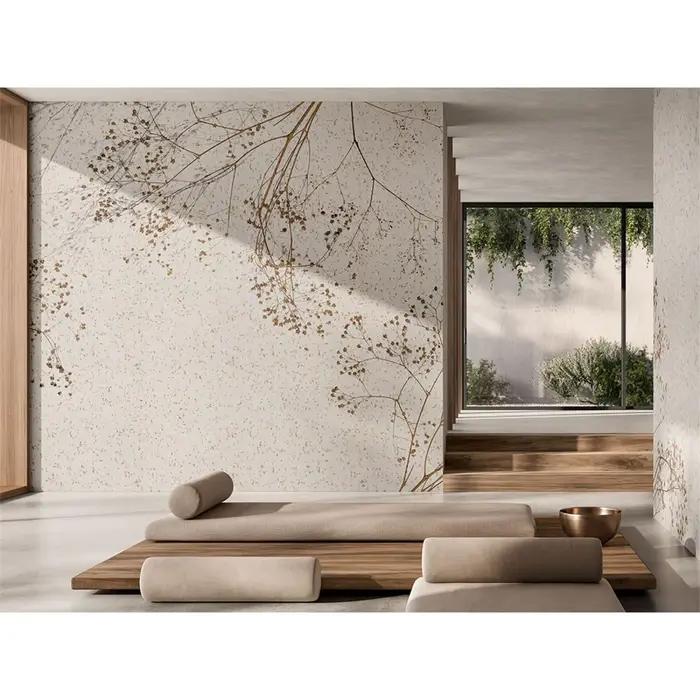 Papier peint mural personnalisé, motif branche de plante moderne, décoration de fond pour salon, chambre à coucher, bureau, papier peint arbre de style européen 