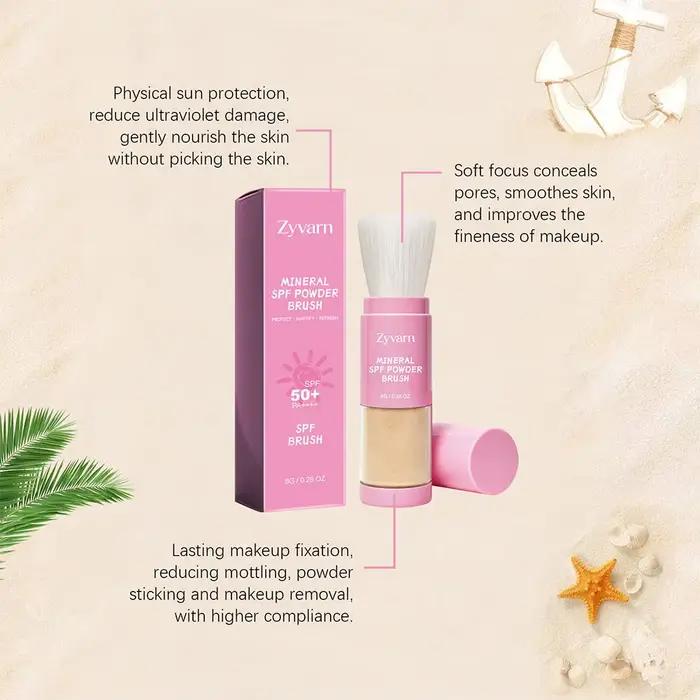 Poudre solaire minérale SPF50+ avec pinceau