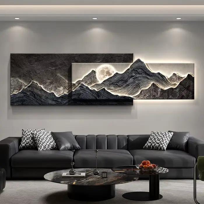 Lampe murale LED de luxe pour salon moderne, peinture décorative, luminaire paysager suspendu pour canapé, appareil électroménager.