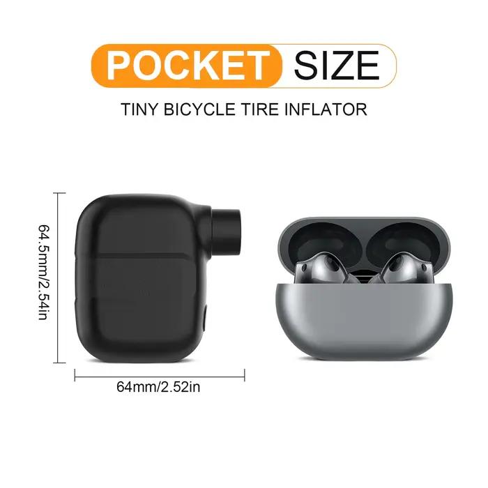 Mini pompe à vélo Portable, gonfleur d'air électrique Rechargeable 100PSI 5V, accessoires de vélo de Type C pour pneus de vélo Schrader Presta.