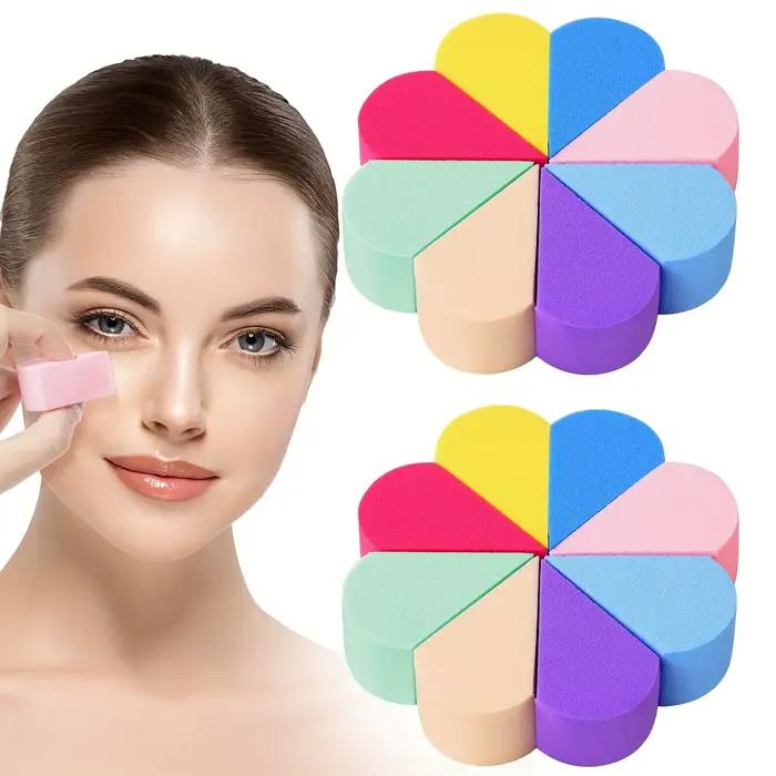 Éponges de maquillage pétales 8 pièces-couleur aléatoire pour fond de teint/conceur | Outils cosmétiques