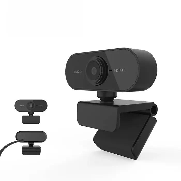 Webcam USB avec microphone intégré, caméra PC Plug and Play 360° ° Rotatif pour les appels vidéo, Zoom, Teams, streaming