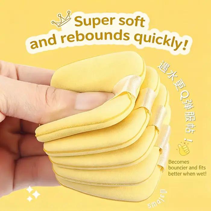 Éponge de maquillage en forme de gaufrette ultra-douce non absorbante pour fond de teint et poudre