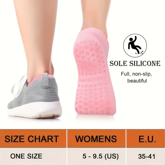 2 paires de chaussettes antidérapantes en Silicone, pour Fitness, Yoga, Pilates, conception creuse, respirantes, Absorption de la sueur