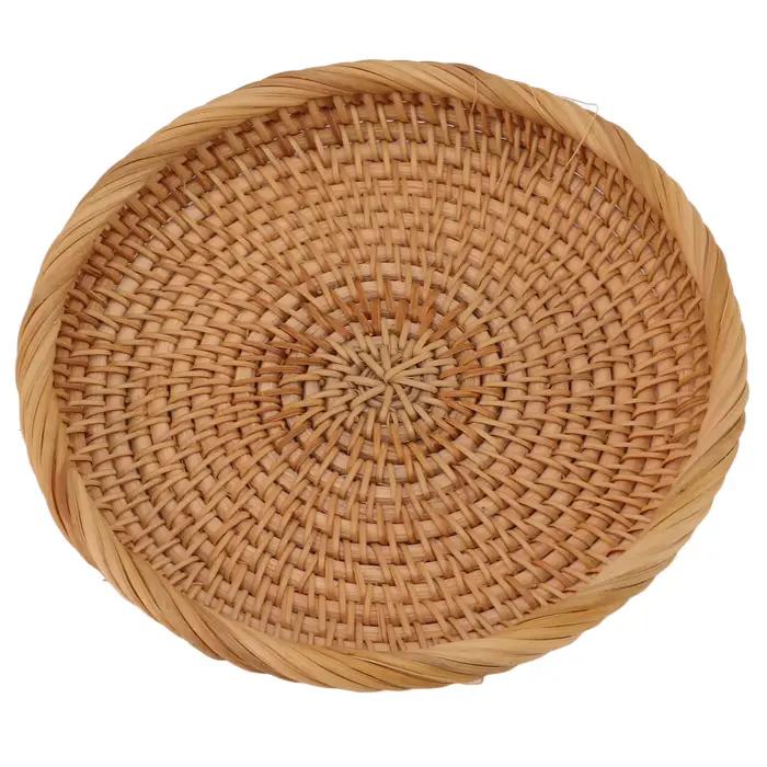 Escalier de service traditionnel en rotin naturel, tissé à la main, élégant, fruits, comptoir de cuisine, table, en option, 19cm, 22cm, 25cm