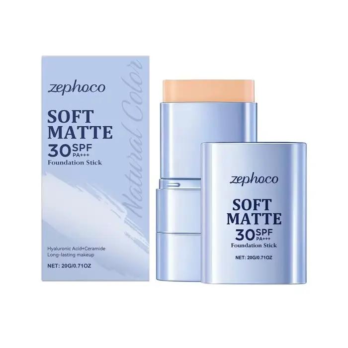 Fond de Teint Stick 2-en-1 Hydratant Léger Éclaircissant à Couleur Changeante Pour Tous Types de Peau Couvrance Totale Nouveauté 2026