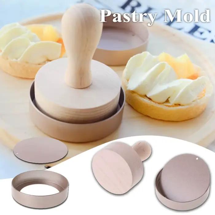 Cuisine pratique fond ample Dessert en alliage d'aluminium outil de cuisson moule à tarte poêle à tarte pâtisserie poussoir moule à gâteau