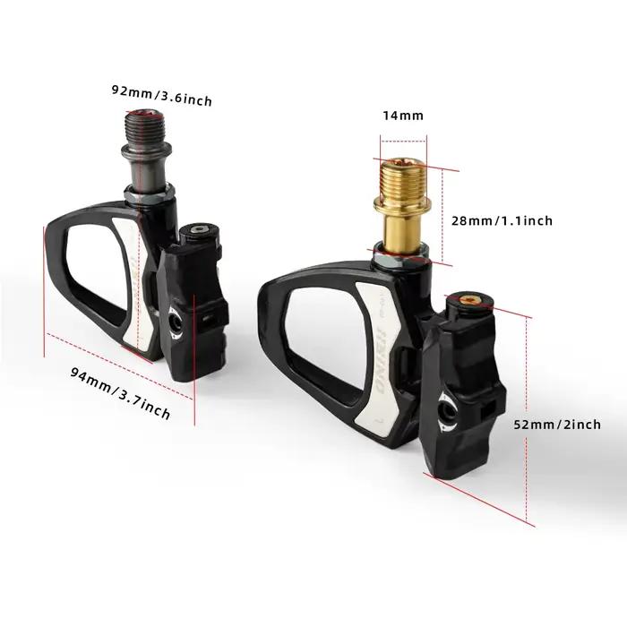 ONIRII PD-06 Vélo De Route Carbone Pédales De Verrouillage Vélo éventuelles D Autobloquant En Acier/Titane 6 Pédale Résistante avec Plaque De Verrouillage pour Route NOUVEAU