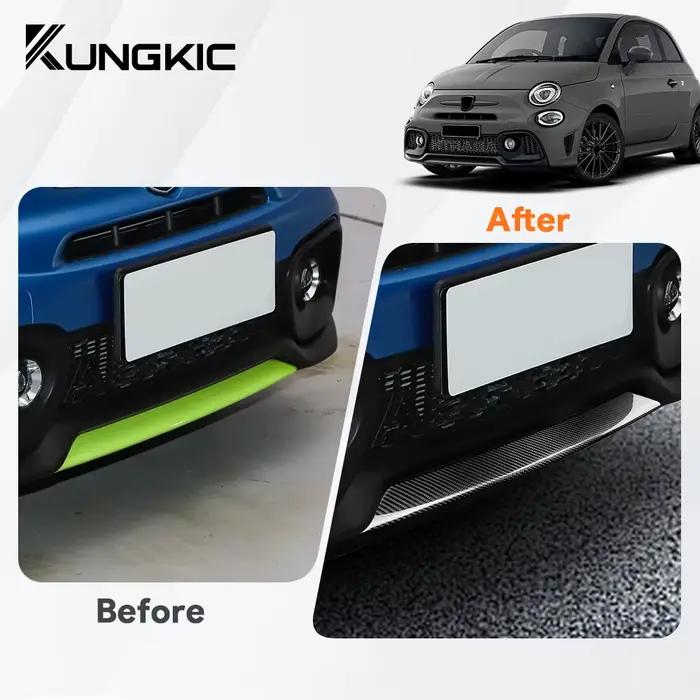 Fibre de carbone dure et sèche pour Abarth 595 695 2017 2018 2019 2020 2021 2022 2023, accessoires de décoration de pare-chocs avant de voiture