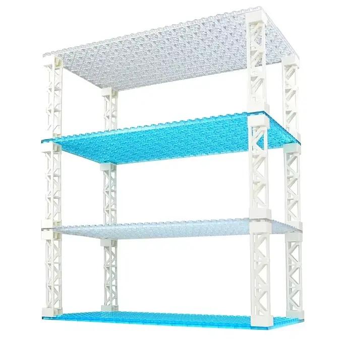 Plaque de Base transparente Double face 16x32 points, pour figurines, blocs de construction, jouets, plaques de ville Leduo, blocs en plastique