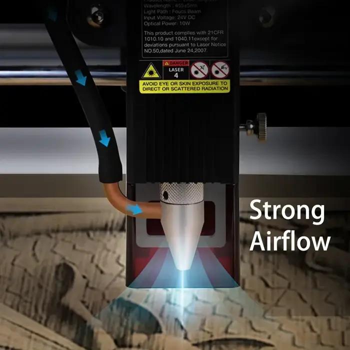 Creality CR-Laser Falcon 10W Kit d'assistance à l'air paquet d'accessoires de mise à niveau fort flux d'air souffle la suie chaude travail propre à faible bruit