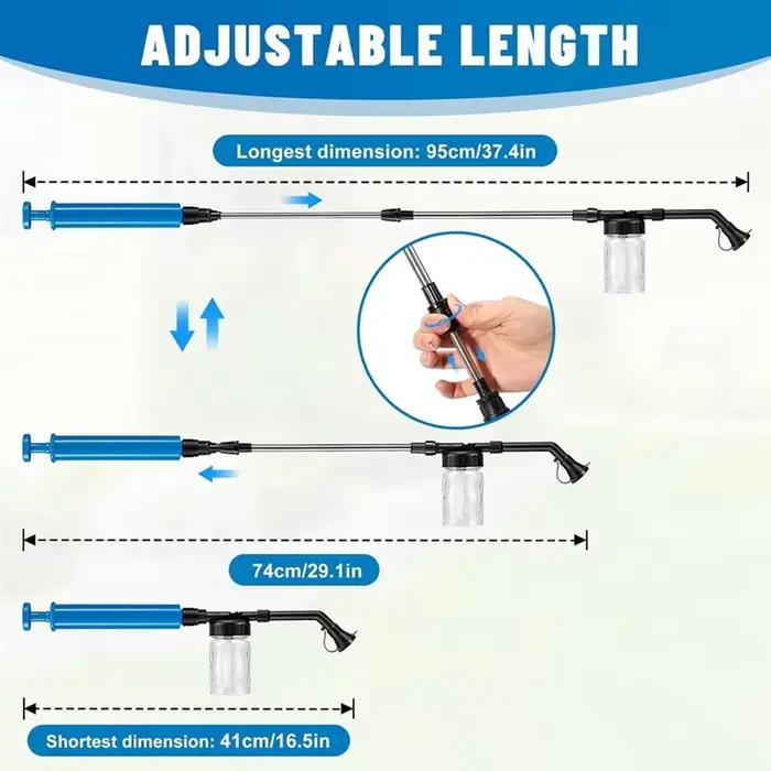 A03F-pulvérisateur de poudre réglable 16.5 "- 37.4", plumeau de poudre de terre de diatomées, distributeur d'applicateur de poudre de jardin