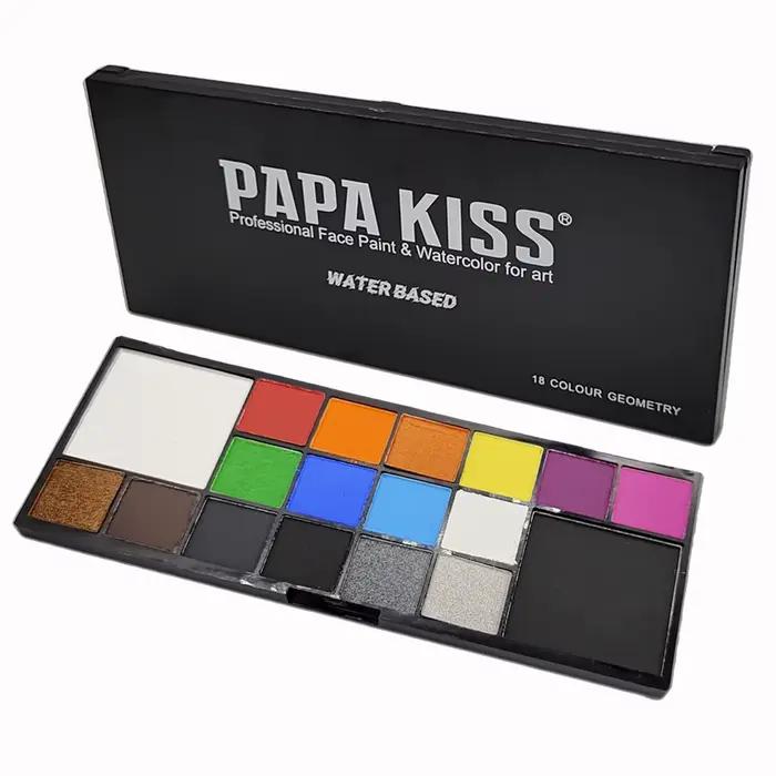 La palette de peinture pour le visage et le corps de 18 couleurs est sûre et facile à nettoyer, adaptée aux cosplay, aux spectacles sur scène, aux festivals et aux fêtes.