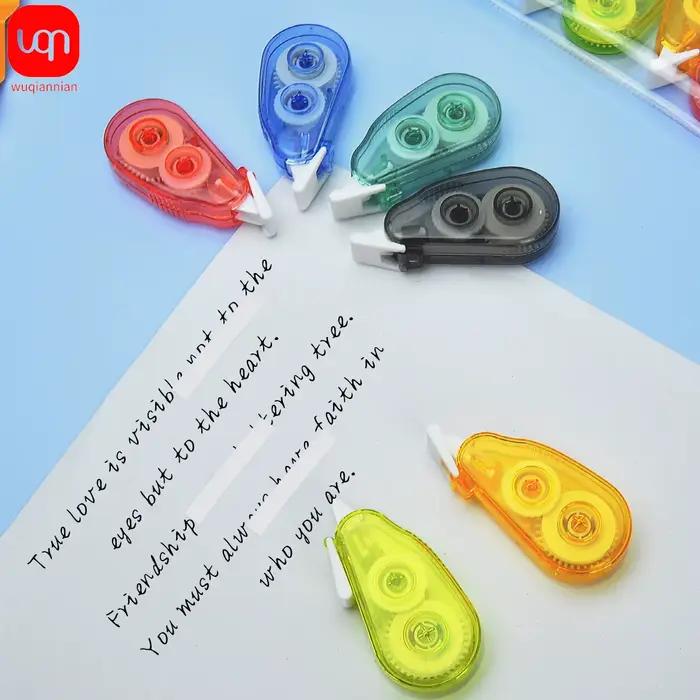 Gomme correctrice de Type stylo, 6 pièces, pour étudiant, accessoire d'écriture, bande blanche pratique, fournitures de bureau portables