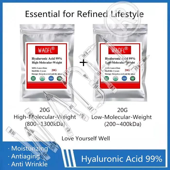 Sac rechargeable personnalisé en poudre d'acide hyaluronique