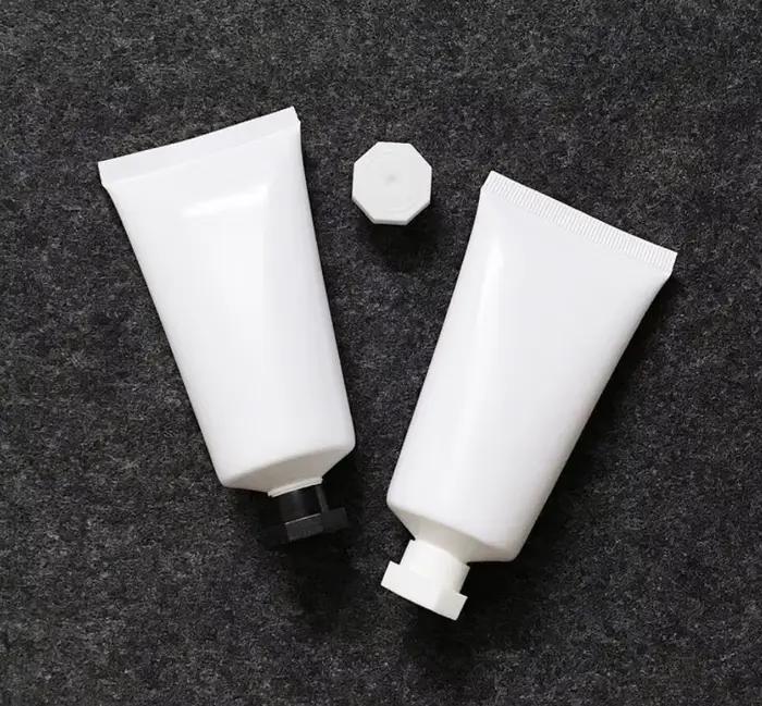 Tube doux au beurre de lavage blanc, crème pour les mains, crème de nuit, talk-UV, sérum 80,émulsion, essence, emballage de tuyau cosmétique, 50ml, 60ml