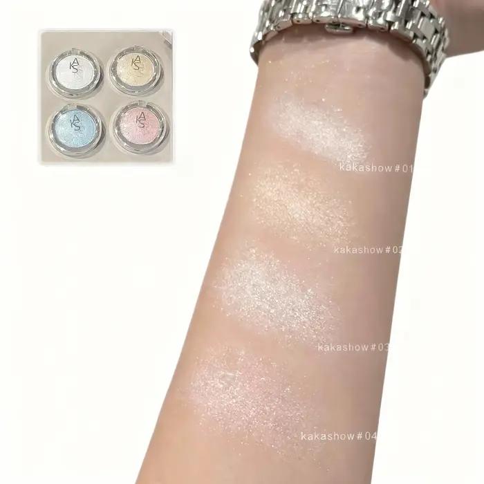 Kakashow Crème illuminatrice scintillante, paillettes délicates, longue tenue, éclaircit les yeux et le visage, cadeaux de la Saint-Valentin