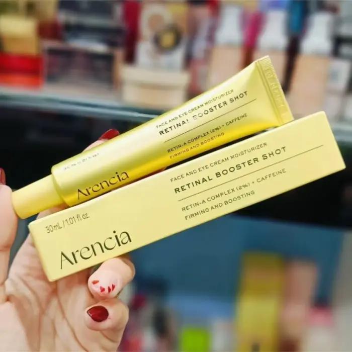 30ml Arencia VitaminC Booster Shot Glutathione Face Eye Cream Retinal Brighten Firming Boosting Moisturizer Day Night