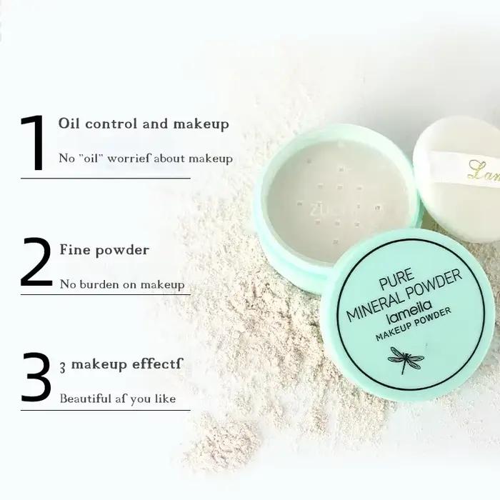 Poudre libre scintillante et mate pour tous types de peau controle huile naturelle durable occasions spéciales beauté soyeuse