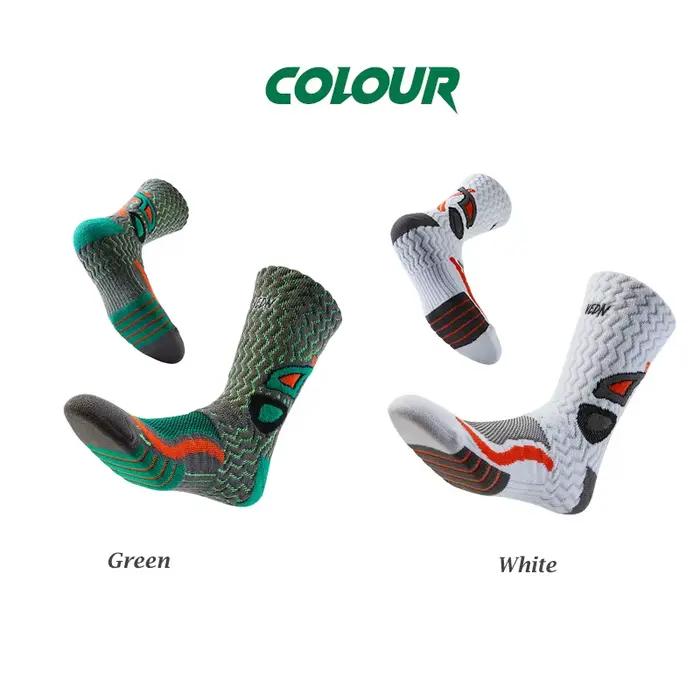 Chaussettes de Sport à fond de serviette pour hommes 9-12, respirantes, antidérapantes, coupe haute, chaussettes de basket-ball, Absorption d'humidité