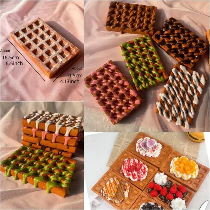 Modèle réaliste de crème glacée et de pain artificiels simulés, accessoires de photographie créatifs et exquis pour vitrine de boulangerie